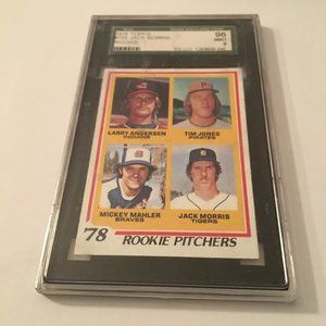 1978 Topps Jack Morris Rookie Card RC Pitcher SGC 96 Graded Mint 9 #703